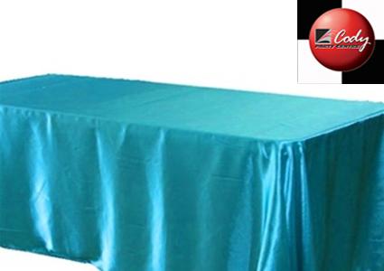 Rectangle Turquoise Tablecloth - Satin (90x156
