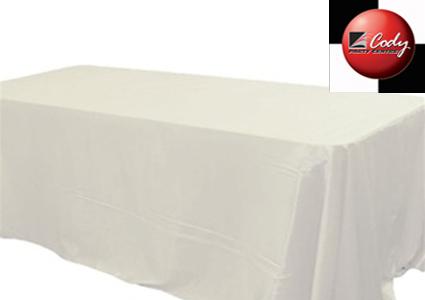 Rectangle White Tablecloth - Satin (90x156