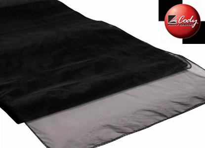 Table Runner Black - Organza at Cody Party Store & Rentals