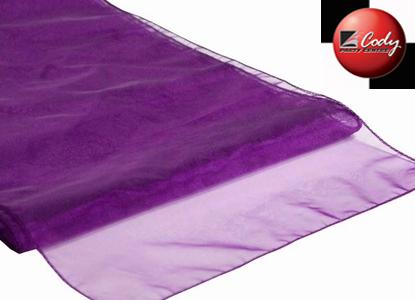 Table Runner Purple - Organza at Cody Party Store & Rentals