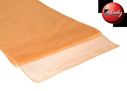 Table Runner Peach - Organza at Cody Party Store & Rentals