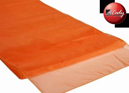 Table Runner Orange - Organza at Cody Party Store & Rentals