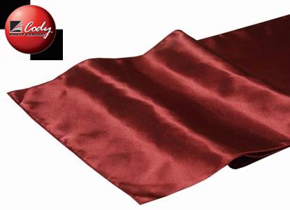 Table Runner Burgundy - Satin at Cody Party Store & Rentals