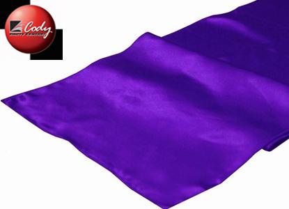 Table Runner Purple - Satin at Cody Party Store & Rentals