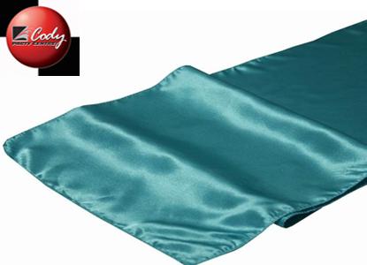 Table Runner Turquoise - Satin at Cody Party Store & Rentals