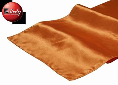 Table Runner Red Orange - Satin at Cody Party Store & Rentals