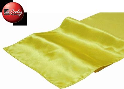 Table Runner Yellow - Satin at Cody Party Store & Rentals