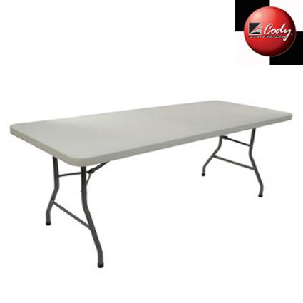 Table Rectangle Fold-in-Half 6ft Long X 30" Wide X 30" High at Cody Party Store & Rentals