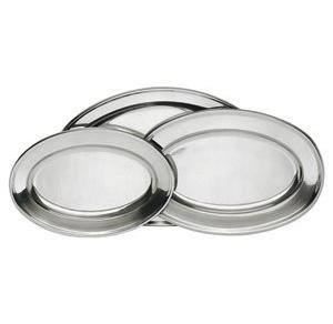 Tray- Oval Stainless 20" at Cody Party Store & Rentals
